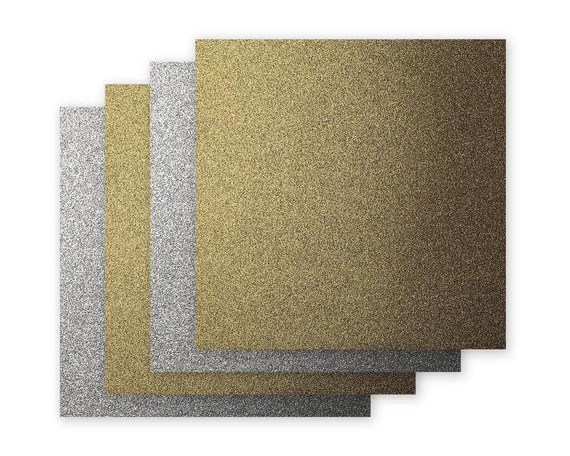 Silver & Gold Glitter Card StockMFT Stampssupplies